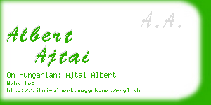 albert ajtai business card